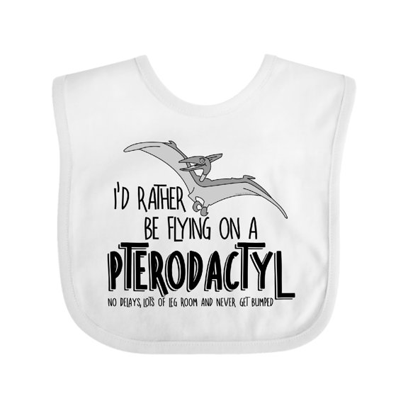 Inktastic Flying Pterodactyl Boys or Girls Baby Bib