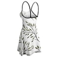 thumbnail image 5 of Elegant Green Leaf Branch Pattern Slip Dress Dresses For Woman Fairy Dress, 5 of 6