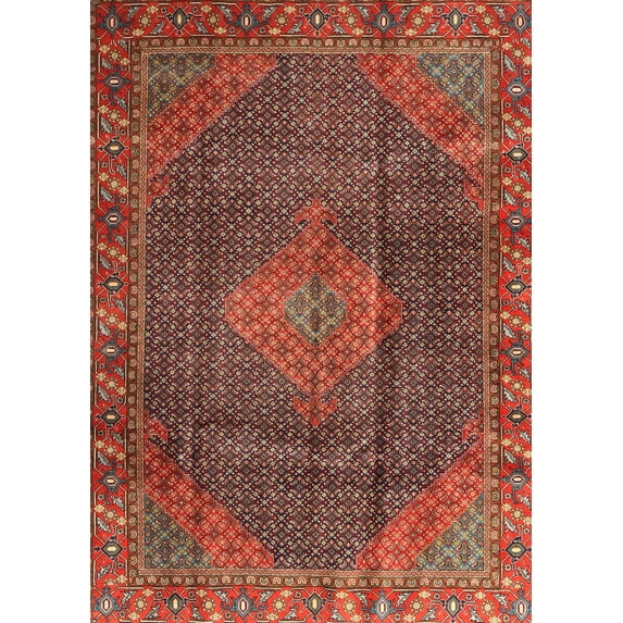 Ahgly Company Indoor Rectangle Traditional Rust Pink Persian Area Rugs, 2' x 5'