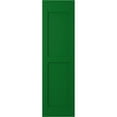 thumbnail image 6 of Ekena Millwork 18"W x 32"H Americraft Two Equal Raised Panel Exterior Real Wood Shutters (Per Pair), Viridian Green, 6 of 10