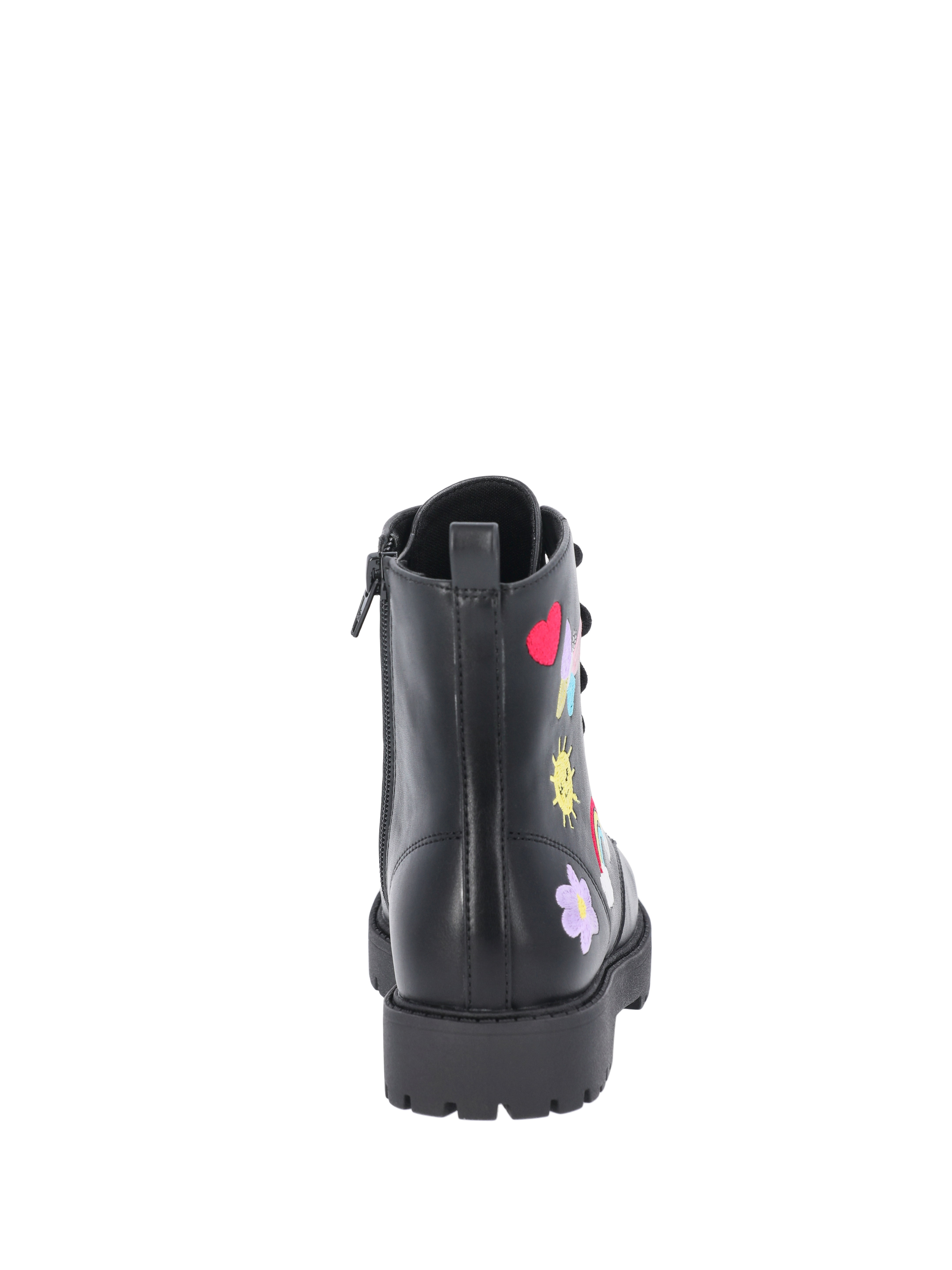 Wonder Nation Little & Big Girls Patch Combat Boots