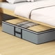 thumbnail image 5 of Cajas de tela para guardar ropa, bolsas plegables para debajo de la cama, mantas, edredones, organizador transpirable con cremallera para dormitorio, con ventana transparente y asas, organizadores de, 5 of 6