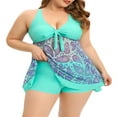 thumbnail image 4 of Women‘s Plus Size Tankini Swimsuits  Summer Swim Dress with Boyshorts Two Piece Bathing Suits, 4 of 7