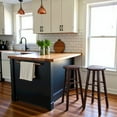 thumbnail image 6 of FurniFact Walnut Solid Wood Counter Height Bar Stools Set of 2, Bar Stools, Kitchen Island, 6 of 6