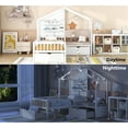 thumbnail image 3 of Bellemave Twin Size House Bed with Fence, Wireless Charging and Drawers Twin Storage Platform Bed with Upholstered Bench and LED Lights L-shaped Wooden House Bed for Teens, White, 3 of 12