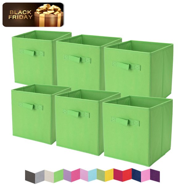 PinkSheep 11" Collapsible Cube Storage Bins, Fabric Storage Cubes