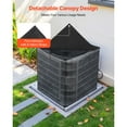 thumbnail image 5 of KFFKFF Air Conditioner Cover, 28 x 28 x 32 inch Protective Cover for AC Units, Dual-Layer Design, Removable Canopy, Waterproof Polyester, Universal Outdoor HVAC Shield, Black, 5 of 8