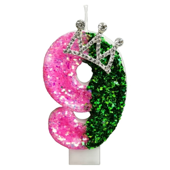 AKEGAMN Witch Birthday Candle And Green Number Candle Witch Glitter Cake Topper For Birthday Anniversary Decorations Paraffin material: Our Witch candles are made of paraffin material to and reduce