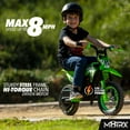 thumbnail image 3 of M8TRX Green 12V Mini Electric Child Dirt Bike, Battery Powered Toy Motorcycle, Kids Ride on, Ages 5 Years and up, 3 of 7
