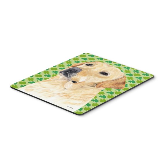 "Labrador Yellow St. Patricks Day Shamrock Portrait Mouse Pad Hot Pad or Trivet"