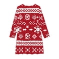 thumbnail image 4 of Spazoro Kids Girls Dress, Fall Winter Fashion Christmas Long Sleeve Dresses for Childs Girls Red Size 7 T, 4 of 5
