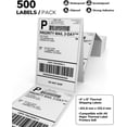 thumbnail image 2 of WWS-4x6 Étiquettes Thermiques pour Imprimantes Thermiques - 500 Étiquettes Thermiques, Qualité Commerciale, Compatibles avec Plusieurs Étiquettes d'Expédition, Idéal pour E - Commerce & Logistique, Blanc, 2 of 4