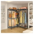thumbnail image 2 of L6 Heavy Duty Clothes Rack L Shape Clothing Rack 5-Tier Wire Garment Rack Freestanding Closet with 7 Adjustable Shelves & 4 Hanging Rods, 46.5" L x 46.5" W x 76.4" H, Max Load 850LBS, Black, 2 of 7