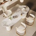 thumbnail image 4 of Study Bedroom Office Desk Standing Organizers Gaming Corner Reception Office Desk Computer Scrivania High End Furniture My Lux Decor Round, 4 of 9