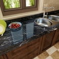 VEELIKE 15.7x118.1 Black Marble Contact Paper Counter Top Covers Peel