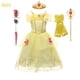 thumbnail image 3 of Disfraz de princesa Disney para niños y niñas, traje informal de bella para fiesta de cumpleaños, 2024, 3 of 5