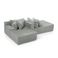 thumbnail image 6 of AOOWOW 82.5” Oversized Double Lounge Chaise,velvet Sofa Bed,Upholstered Boneless Cloud Sofa Deep Seat,No Assembly Required, 6 of 8