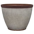 thumbnail image 1 of Southern Patio Westlake Collection 15" Jardinière Plissée Rustique, Argent, 1 of 8