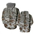 thumbnail image 3 of Sudadera con capucha y estampado 3D de hojas marchitas para hombre, sudadera con estampado de camuflaje forestal, sudadera informal de otoño con cremallera de gran tamaño, 3 of 4