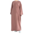 thumbnail image 1 of Gspmoly Robes Décontractées pour Femmes, Robe Décontractée pour Femmes Musulmanes Unie à Manches Longues, Col Rond, avec Poches, Articles en Liquidation de Robes Habillées pour Femmes, 1 of 2