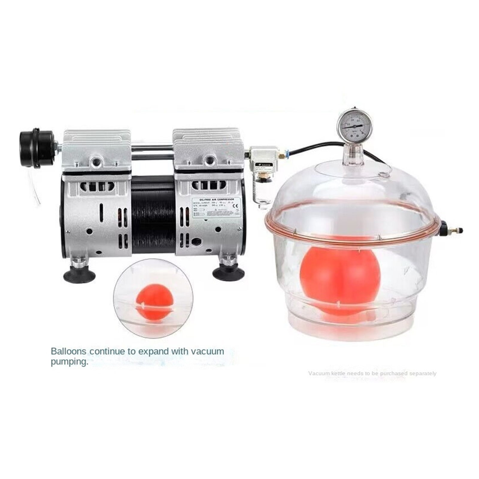 230W-65L-88Kpa Large Suction Oil-free Vacuum Pump Industrial Pump Laboratory Suction Filter Mute Negative Pressure Vacuum Pump ,Outstanding Oil Inlet System