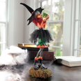 thumbnail image 2 of Decoración de Halloween, estatua de bruja, figura de bruja con rana, adornos de resina para escritorio, estante de jardín, artesanía de mesa, decoración de fiesta de Halloween, artículos de otoño para, 2 of 3