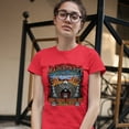 thumbnail image 3 of Tee Hunt Main Street of America T-Shirt Get Your Kicks on Route 66 Biker Women's T-Shirt Tee, Red, Large, 3 of 5