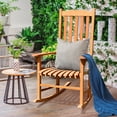 thumbnail image 5 of Patiojoy Outdoor Single Rocking Chair Wooden Patio Rocker Chair Natural Wood, 5 of 9