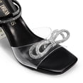 thumbnail image 2 of Sandalia DREAM PAIRS Tacón Aguja Brillante con Piedras de Strass 9.5 Negra, 2 of 6