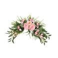 thumbnail image 4 of Arco de flores artificiales para boda, guirnalda floral para dintel de pared de 50 x 25 cm. Rosa, 4 of 9