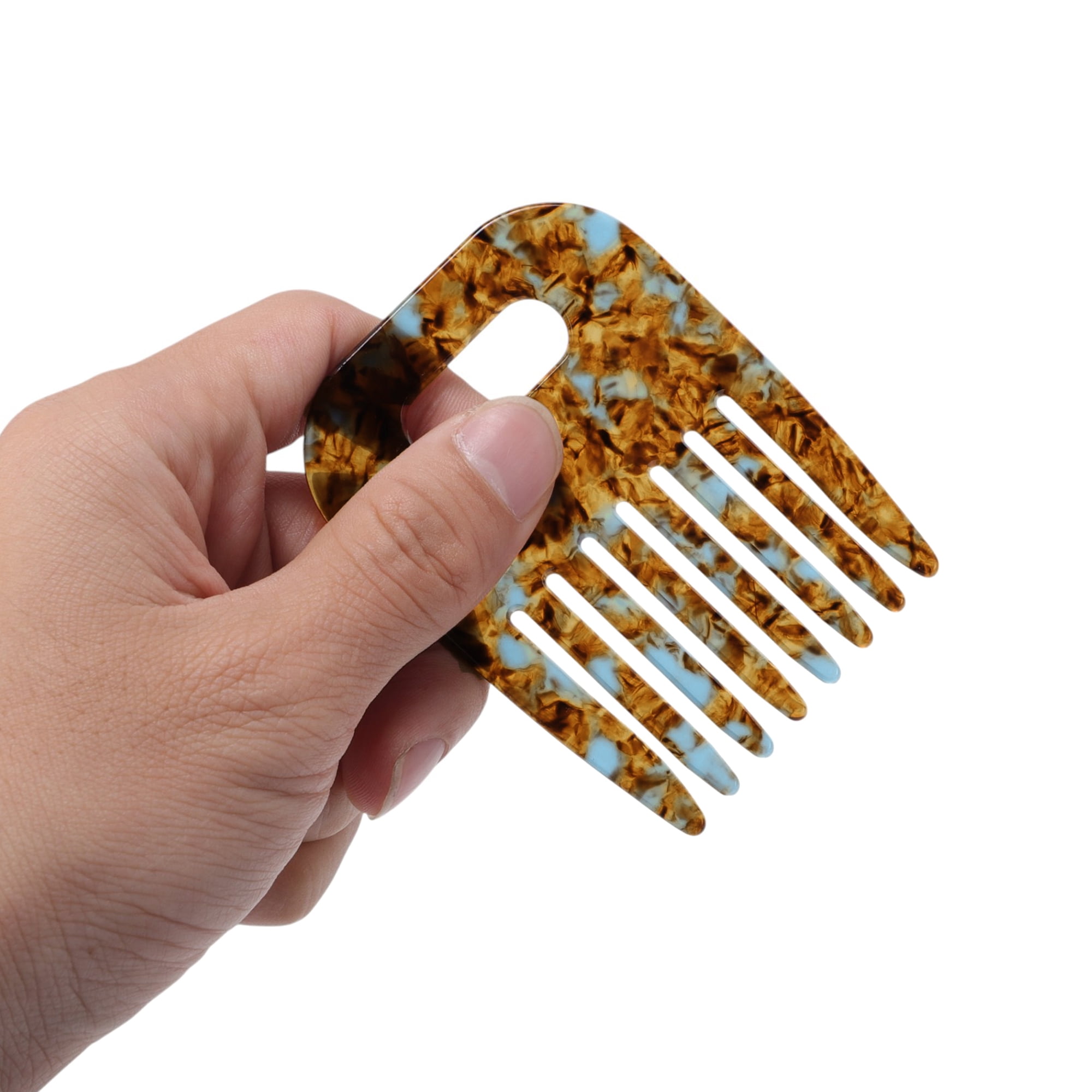 Unique Bargains 1 Piece Women Durable Vintage Acetate Comb for Curly Hair Brown