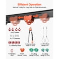 thumbnail image 4 of KFFKFF Adjustable Gantry Crane, 4400 lbs Capacity, Portable Shop Lift with 99.6-146.9 in Height Range, Includes Manual Trolley, Hoist, Sling, Shackles, and Hooks for Garage, Factory, Warehouse, 4 of 9