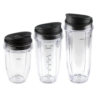 Nutri Ninja 24OZ Replacement Parts,QT 2Packs Nutri Ninja Replacement Cups  With Sip & Seal Lids,710ML(24oz) Measuring Scale Cup Mug, FIT FOR Nutri  Ninja Auto IQ Series Blenders 
