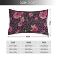 thumbnail image 2 of Zufioo Rose Mix Leopard 2 Print Double-Sided Throw Pillow Cover, Pillow Protector Home Decor - With Hidden Zipper, Suitable for Bedroom, Living Room, Car Interior-14"x20", 2 of 6