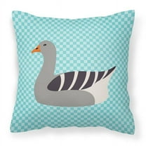 Blue Check Themed Fabric Decorative Pillow