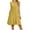 Yellow, variant on Horkkom Mini Dresses for Women Summer A Line Sleeveless Dresses Causal Crew Neck Solid Color Sundresses L