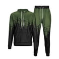 thumbnail image 3 of Fangasis Mens Sweatshirts+Pant Outfits Two Pieces Tracksuit Set Hooded Jogger Sets Men Lounge Loungewear Casual Winter Hoodies Sweatsuit Style D 3XL, 3 of 5