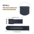 thumbnail image 4 of Uxcell Black Blue Nylon Striped Watchband 24mm Width Soft Nylon Strap with Silver Buckle, Canvas Watch Band, 4 of 6