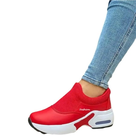 

Women s Mesh Walking Shoes Fashion All-Match Sneakers For Indoor Outdoor Gym Travel 38 Red