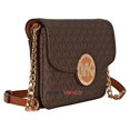 thumbnail image 2 of Michael Kors Flap Gusset PVC Crossbody - Brown, 2 of 5
