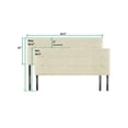 thumbnail image 5 of Naomi Home Jessenia Queen Upholstered Tufted Headboard with Adjustable Heights, Padded Square Design, Wall or Bed Frame Mount , Cream, 5 of 9