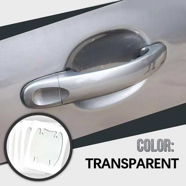 Car Door Handle Protectors, 4PCS Carbon Fiber Protective Film, Anti-Scratch TPU Car Stickers Easy Installation Self-Adhesive