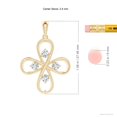 thumbnail image 3 of ANGARA Lab Grown Diamond Four-Petal Flower Infinity Pendant for Women in 14K Yellow Gold (Size-2.4mm| Color-F-G| Clarity-VS) | Anniversary, Jewelry Gift for Women | Lab-Grown Diamond Necklace, 3 of 5
