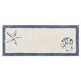 thumbnail image 2 of 510 Design Bayside 100% Cotton Tufted Non-Slip Absorbent Ultra Soft Seashells Beach Style Bath Mat Bathroom Rugs 24X60 Inches Blue, 2 of 4