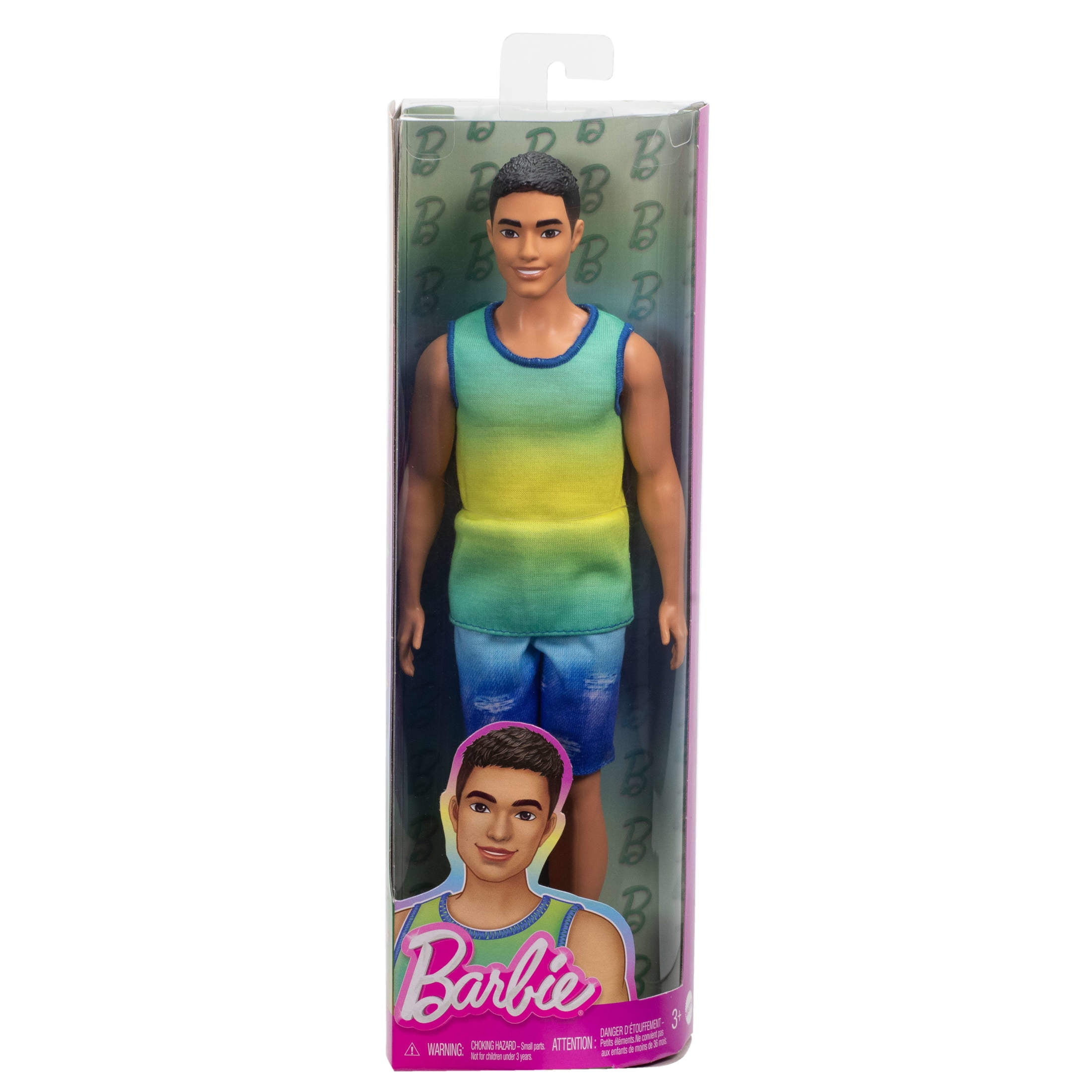 Barbie Fashionistas Ken Doll #236 in Ombre Tank and Jean Shorts, Black Hair