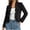Black, variant on ZACPNCV Ruffled Denim Jacket for Women Distressed Jean Jacket Long Sleeve Trucker Jacket Vintage Western Cowboy Jackets Open Front Denim Coat Black