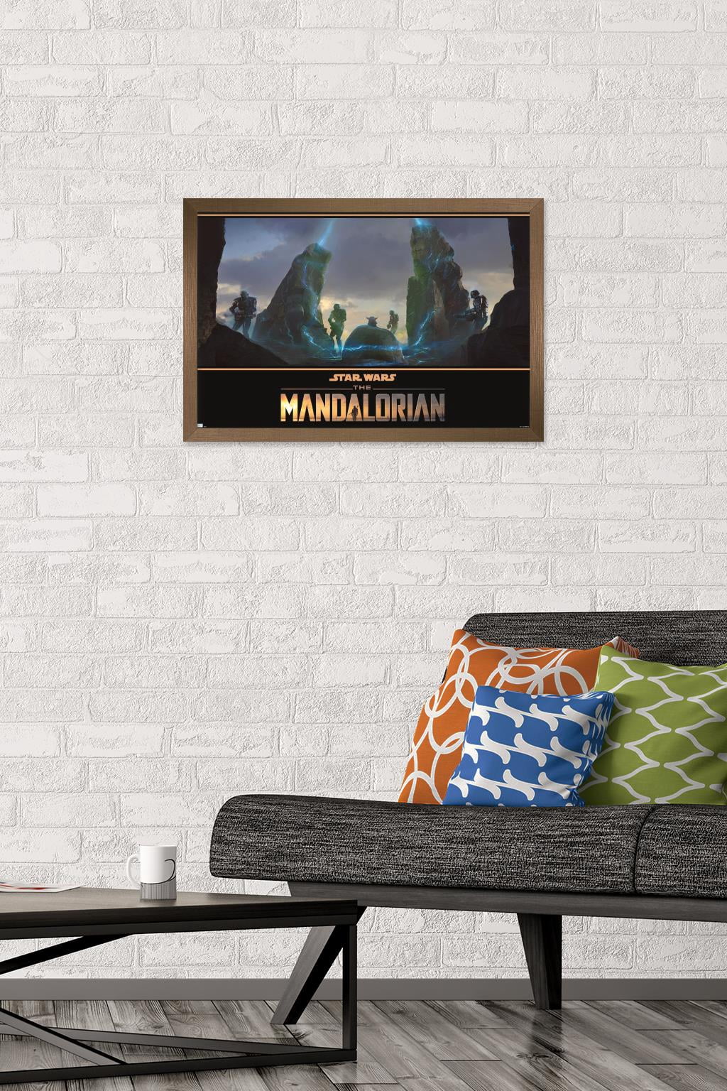 Star Wars: The Mandalorian Season 2 - Seeing Stone Wall Poster, 14.725" x 22.375", Framed