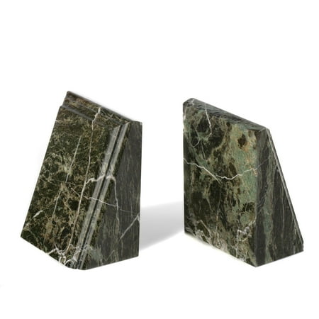 Jade Bookends - Jade Green Fancy Bevel Marble Bookends