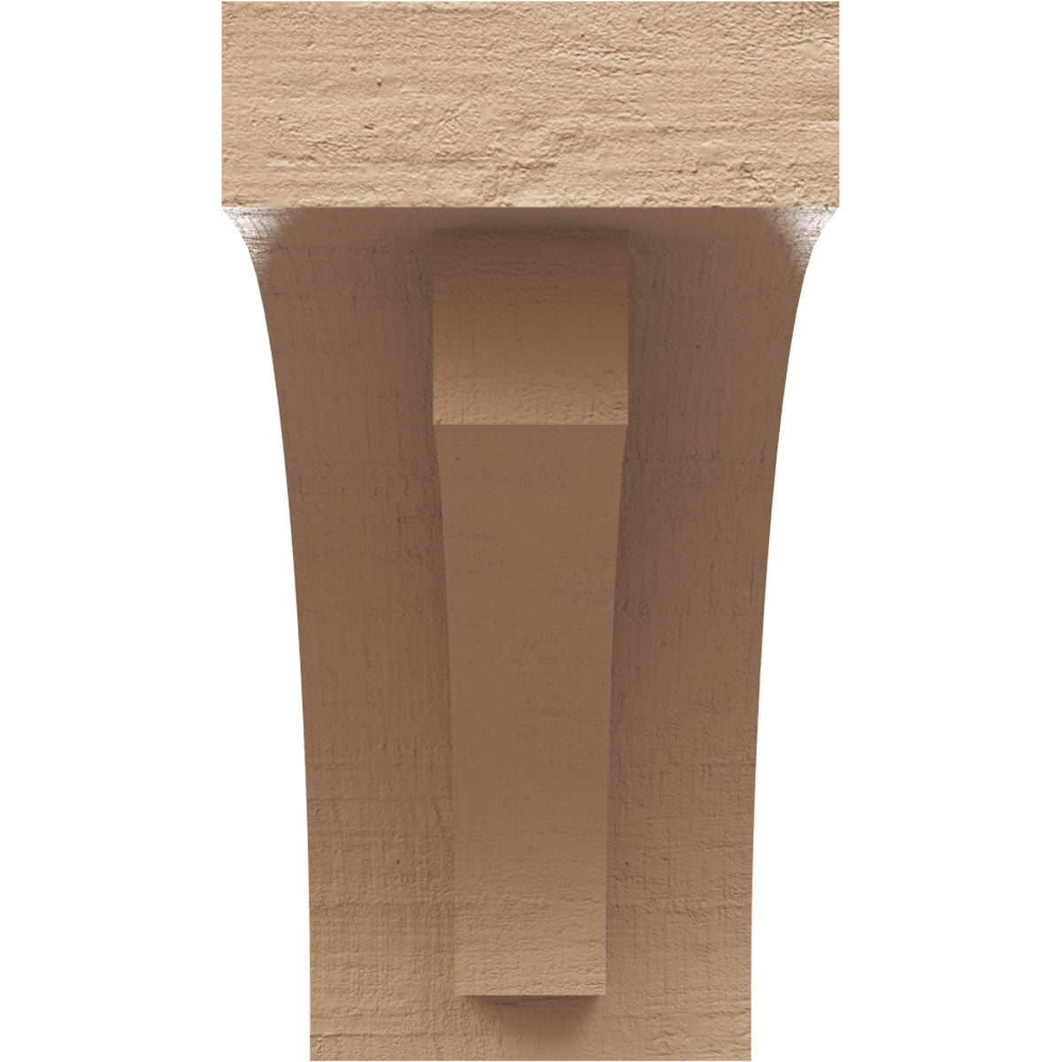 3"W x 6"D x 6"H Classic Rivera Rough Cedar Woodgrain TimberThane Corbel, Primed Tan