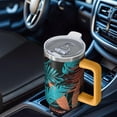 thumbnail image 4 of 40oz Tropical Forest Tumbler with Straw and Handle, Insulated Mug for Travel, 4 of 5